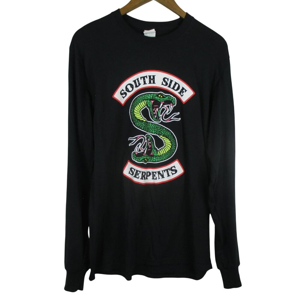 Riverdale Men's South side Serpent Long Sleeve Graphic Tee Black Size M